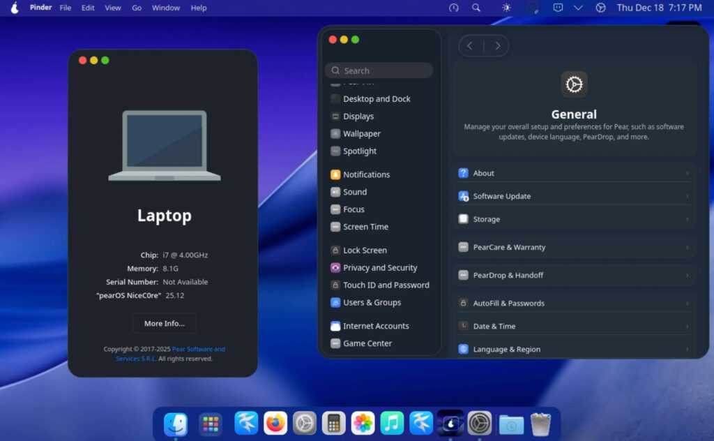 pearOS: لینوکسی که به اپل نزدیک است